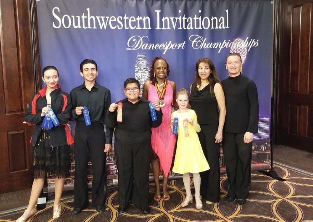 DanceSport Club competition team at 2018 Southwestern Invitational