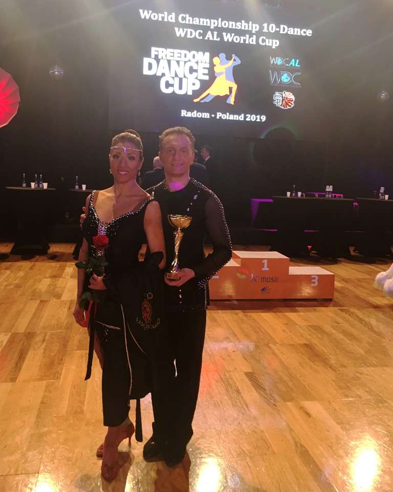 Denis Kojinov and jeanette Chevalier at World Ten Dance Championship